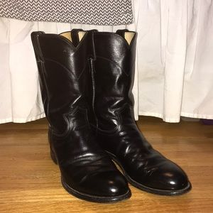 Black Justin Ropers Size 7.5